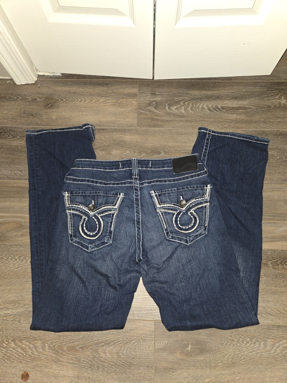 Big Star Dark Blue Bootcut Jeans with Embroidered Back Pockets